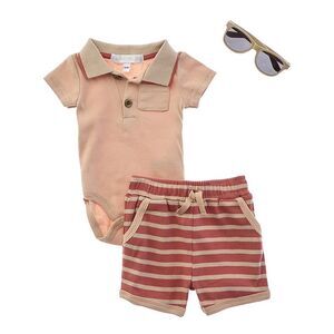 Rachel Zoe Girls 3Pc Short Set With Sunglasses